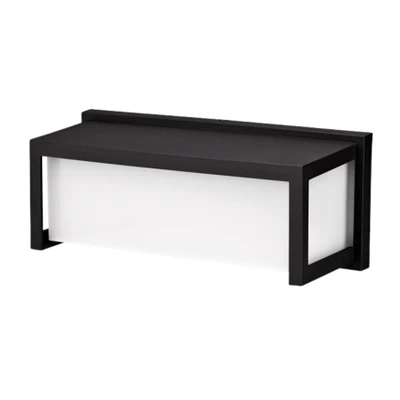 Duralite Black IP65 Horizontal Eyelid Bulkhead Wall Light
