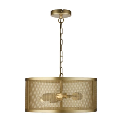 Silvania 3 Light Gold Circular Pendant Light