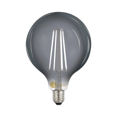 8W Spherical Smoke Grey Cool White E27 G125 LED Bulb