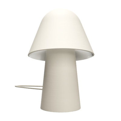 Okina Organic Clay Table Lamp - White