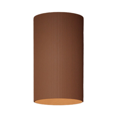 Terra Dark Terracotta Textured Lines Clay Wall Light