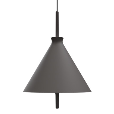 Totana Organic Cone Clay LED Pendant Light - Dark Grey