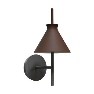 Totana Organic Cone Clay LED Wall Light - Choco