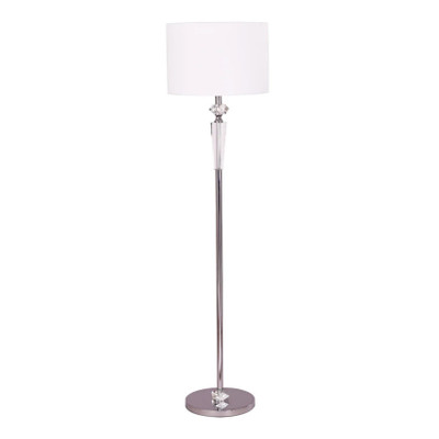 Calla Crystal Chrome with Drum Shade Floor Lamp