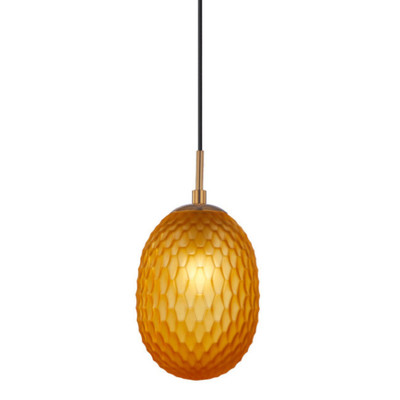 Khaleesi Orange Ellipse Glass Pendant Light