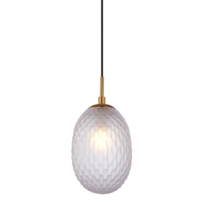 Khaleesi Frosted Ellipse Glass Pendant Light