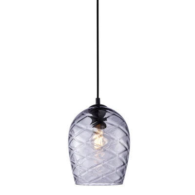 Nala Smoked Black Wine Glass Pendant Light