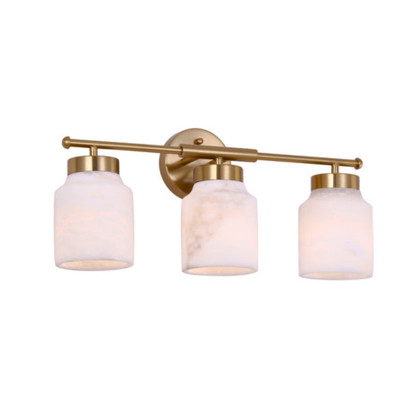 Tonette Triple White Jar Alabaster Wall Light