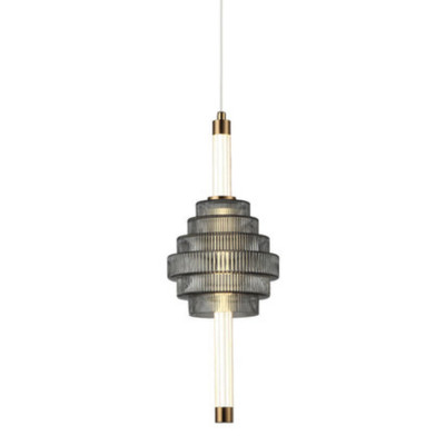 Wynona Smoked Grey Spinning Top Tri-CCT Pendant Light