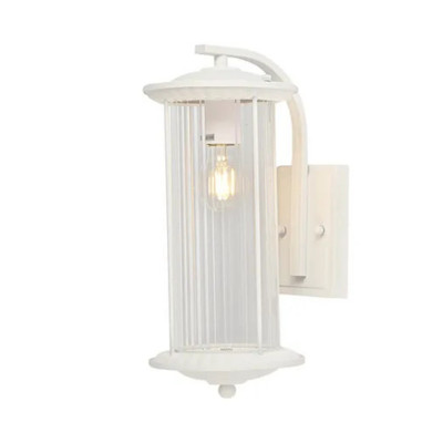 Watford White Long Glass Exterior Wall Light