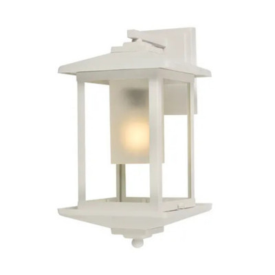 Barnet White Glass Exterior Lantern Wall Light