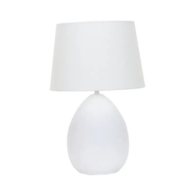 Bev White Oval Ceramic Table Lamp