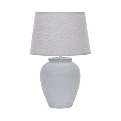 Kash Grey Ceramic Jar Table Lamp
