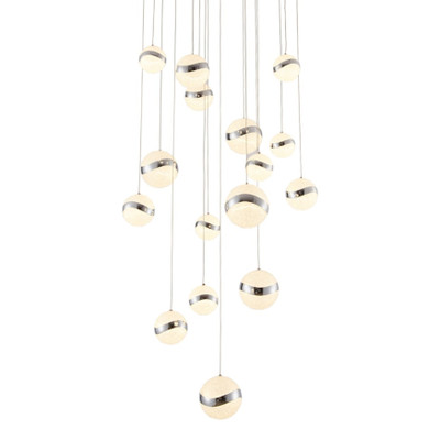 Risa 16 Light Crystal Acrylic CCT LED Cluster Pendant