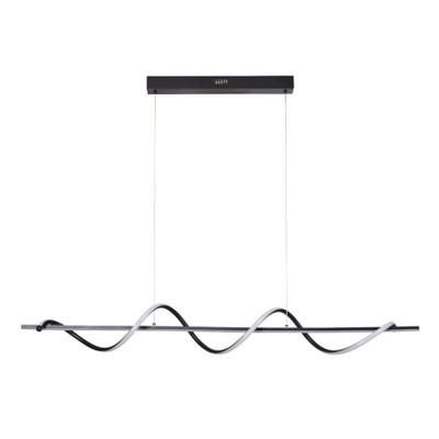 Anika Rod and Wave CCT LED Pendant - Black