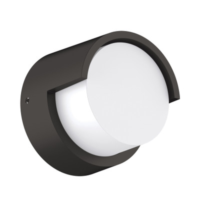 Livi 5W Round Opal 3CCT LED Wall Light - Black