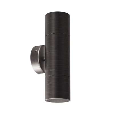 Shadow Bronze Fixed Exterior Twin Wall Light
