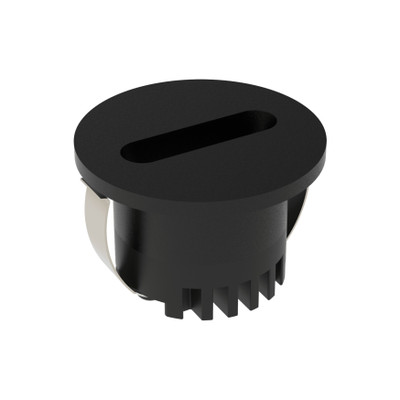 Aura 3W Round Recessed Slot Opening Step Light - Black