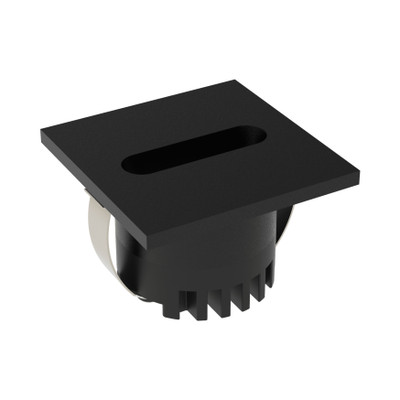 Aura 3W Square Recessed Slot Opening Step Light - Black