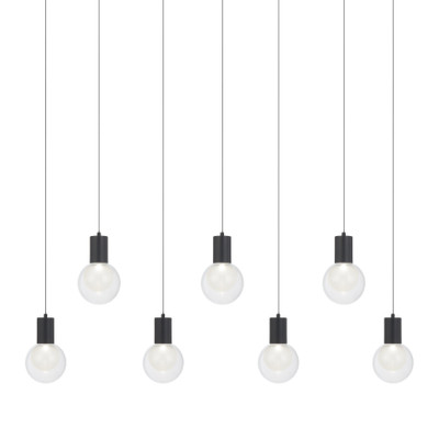 Irana 7 Light Matt Nickel Dimmable Bar Cluster LED Pendant