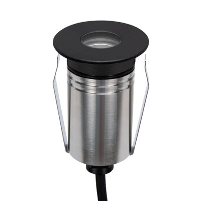 Emit 2.5W Low Voltage Round Opening Inground Light - Black