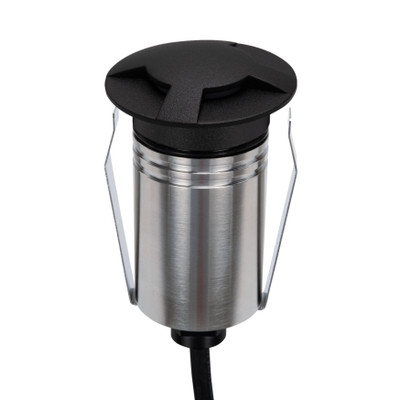 Emit 2.5W Low Voltage 3-Way Opening Inground Light - Black