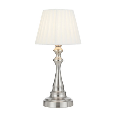 Leisha Nickel Metal Classic Touch Table Lamp