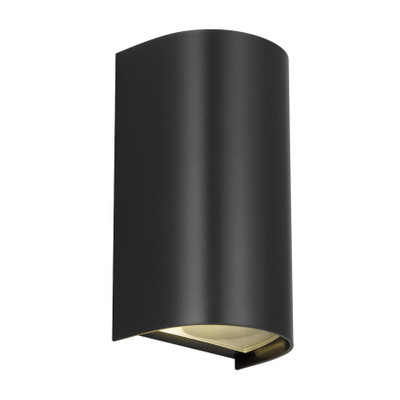 Mysen Sand Black IP65 Up and Down Wall Light