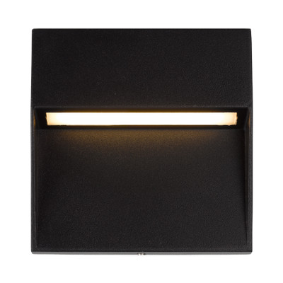 Toren Sand Black IP65 Low Voltage Square LED Wall Light