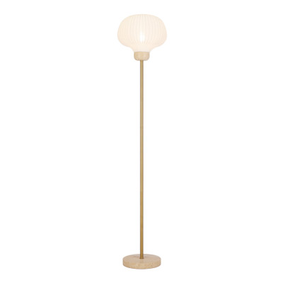 Vano Ivory and Beige Modern Floor Lamp