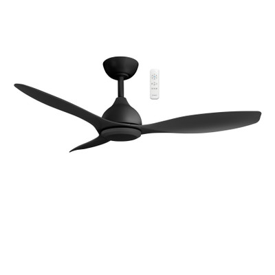 Elite Matt Black DC Smart Ceiling Fan with Remote