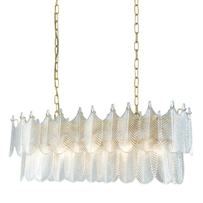 Fonteyn Clear Quartz Glass Oval Chandelier
