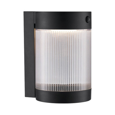 Coupar Black IP44 Solar Wall Light with Sensor