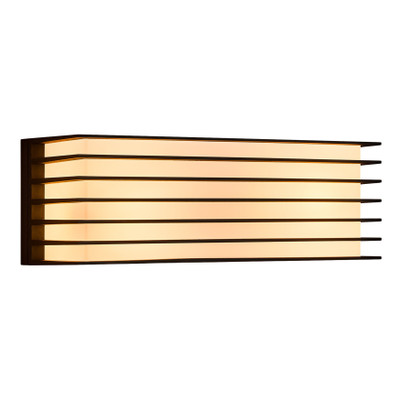 Fluctus Black IP44 Rectangle Wall Light
