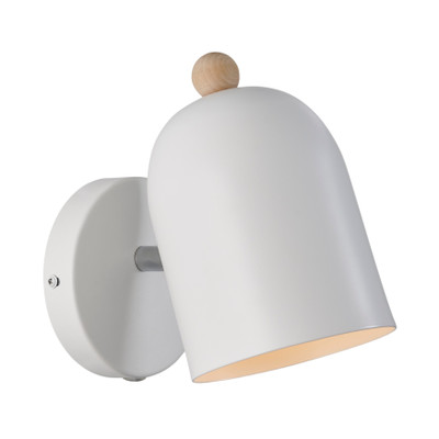 Gaston Scandinavian Bell Wall Light - White