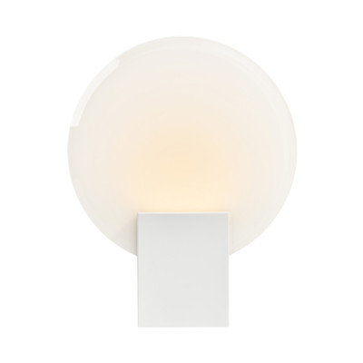 Hester Tempered Frosted Glass Night Wall Light - White