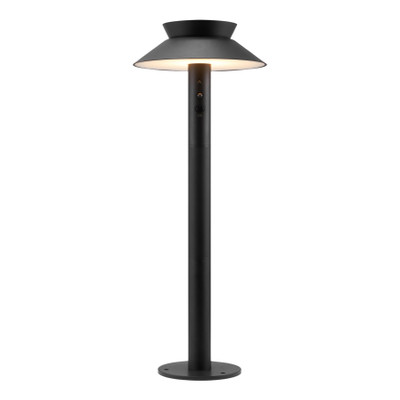 Justina IP44 Solar LED Garden Light with Sensor - Black