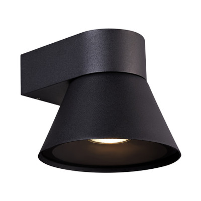 Kyklop IP54 Metal Cone Wall Light - Black