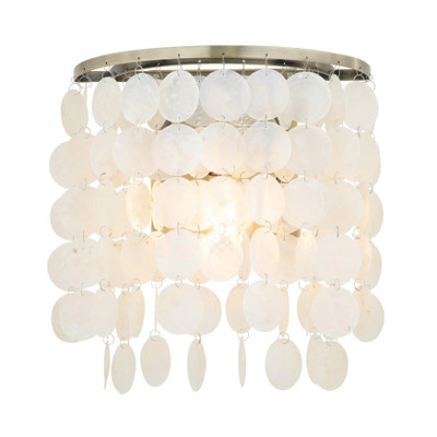 Vaucluse Metal and Capiz Shell Wall Light