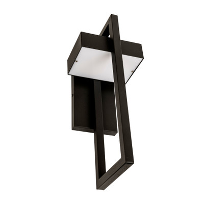 Apsley Black IP54 Angular LED Wall Light