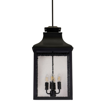 Sioux Seeded Glass Coach Pendant Light - Black