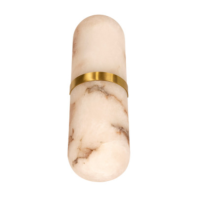Burney Brushed Gold Alabaster LED Wall Light