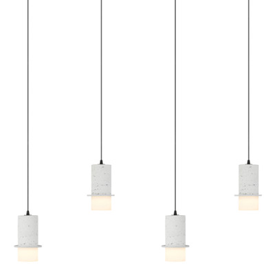 Rocklin 4 Light 3CCT LED Stone Cluster Bar Pendant - White