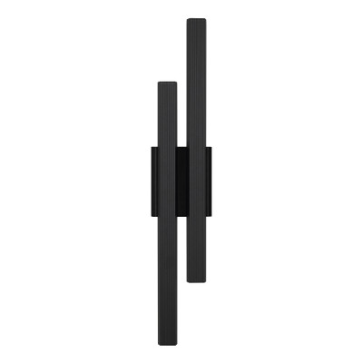 Ferrol IP54 3CCT Duo Linear LED Wall Light - Black