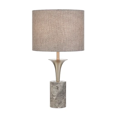 Esparza Grey Marble Table Lamp - Grey Shade