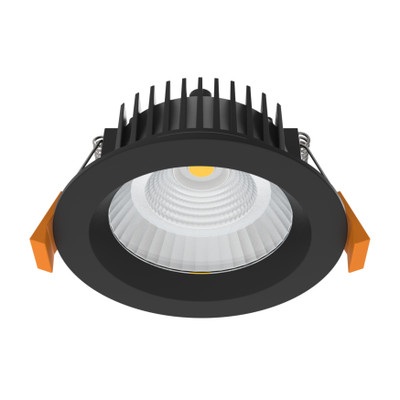 Poh IP44 Recessed Face 3CCT LED Downlight - Black