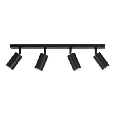 Mohr IP54 Quad Head Bar Spotlight - Black