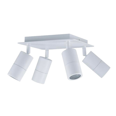 Mohr IP54 Quad Head Square Spotlight - White