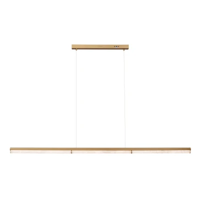 Fenian Linear Marble Pendant Light - Brass