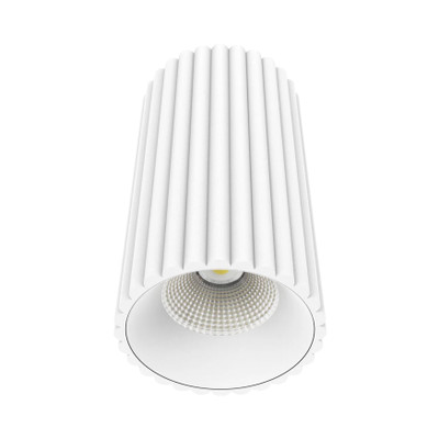 Kari IP44 Ribbed Dimmable LED Downlight - White